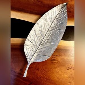 🌿 Martha Stewart Collection Silver Leaf Serving Tray / Decorative Accent